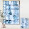 Designart - Indigo watercolor geometrical II - Contemporary Canvas in Gold Frame